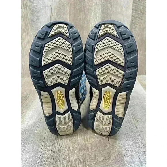 KEEN Girls Youth 3 Auburn Daphne 9641 Brown Suede Knit Winter Calf Boots Fleece - Picture 6 of 10